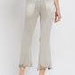 Lovervet Distressed Raw Hem Cropped Flare Jeans