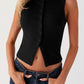 Lovelet Button Up Round Neck Tank