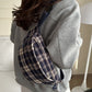 Plaid Adjustable Strap Crossbody Bag