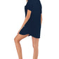 Contrast Piping Pocketed Short Sleeve Lounge Dress