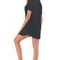 Contrast Piping Pocketed Short Sleeve Lounge Dress