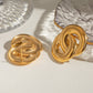 18K Gold-Plated Stainless Steel Knotted Earrings