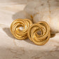 Stainless Steel Volution Stud Earrings