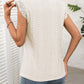 Lace Detail Round Neck Cap Sleeve Top
