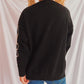Flower Round Neck Long Sleeve Sweater