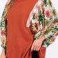Printed Round Neck Balloon Sleeve Blouse