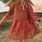 Lace Detail Plunge Cover-Up Dress