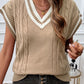 Devine Cable-Knit V-Neck Sweater Vest