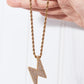 GNJ Brass Lightning Pendant Necklace *