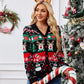 Reindeer Button Up Long Sleeve Cardigan