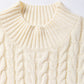 Cable Knit Turtleneck Sweater Vest