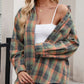 Plaid Collared Neck Long Sleeve Shirt