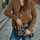 Tied V-Neck Long Sleeve Sweater