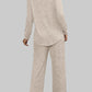 Ribbed Long Sleeve Top and Pocketed Pants Set