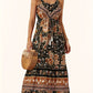 FULL SIZE Printed Scoop Neck Midi Cami Dress