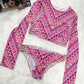 Printed Long Sleeve Top and Brief Swim Set