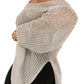 Side Slit Long Sleeve Knit Cover Up