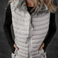 Pocketed Zip Up Vest Coat