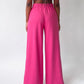 Elastic Waist Wide Leg Pants