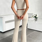 Devine Ribbed Round Neck Tank and Pants Set