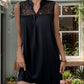 Lace Detail Notched Sleeveless Mini Dress