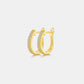 Moissanite 925 Sterling Silver Huggie Earrings