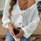 V-Neck Button Up Long Sleeve Cardigan