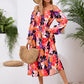 Full Size Printed Long Sleeve Midi Dress