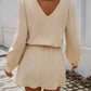 Cutout V-Neck Long Sleeve Mini Dress