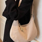 Ribbed Adjustable Strap Shoulder Bag
