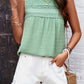 Sara Mia Swiss Dot Round Neck Tank
