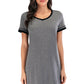 Contrast Trim Short Sleeve Lounge Dress