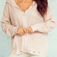Distressed Zip Up Drawstring Hooded Cardigan