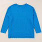 Exposed Seam Notched Long Sleeve Blouse