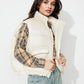 Zip Up Vest Coat with Pockets