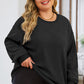 Plus Size Round Neck Dropped Shoulder Sweatshirt