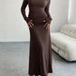 Ruched Long Sleeve Maxi Dress