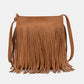 Suede Fringe Shoulder Bag