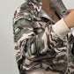 Pocketed Camouflage Zip Up Hooded Jacket