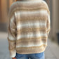 Gradient Round Neck Dropped Shoulder Sweater