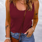 Waffle-Knit Scoop Neck Tank