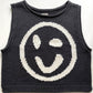 Smiley Round Neck Sweater Vest
