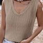V-Neck Wide Strap Knit Vest