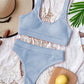 Scoop Neck Wide Strap Two-Piece Swim Set