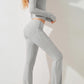 Round Neck Long Sleeve Top and Pants Set
