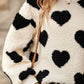 Full Size Fuzzy Heart Dropped Shoulder Sweatshirt