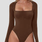 Square Neck Long Sleeve Bodysuit