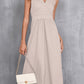 Ruched Sleeveless Midi Dress