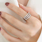 Titanium Steel Three-Layered Ring