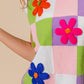 BiBi Flower Patch Checkered Sweater Vest - Brand BiBi